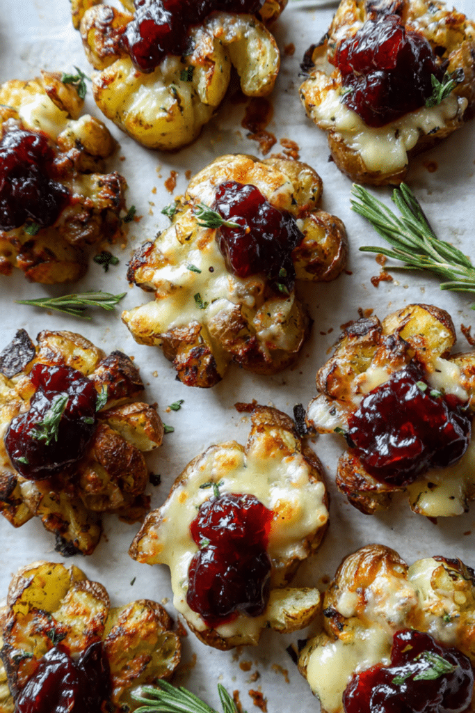 Cranberry Crispy Smashed Potato
