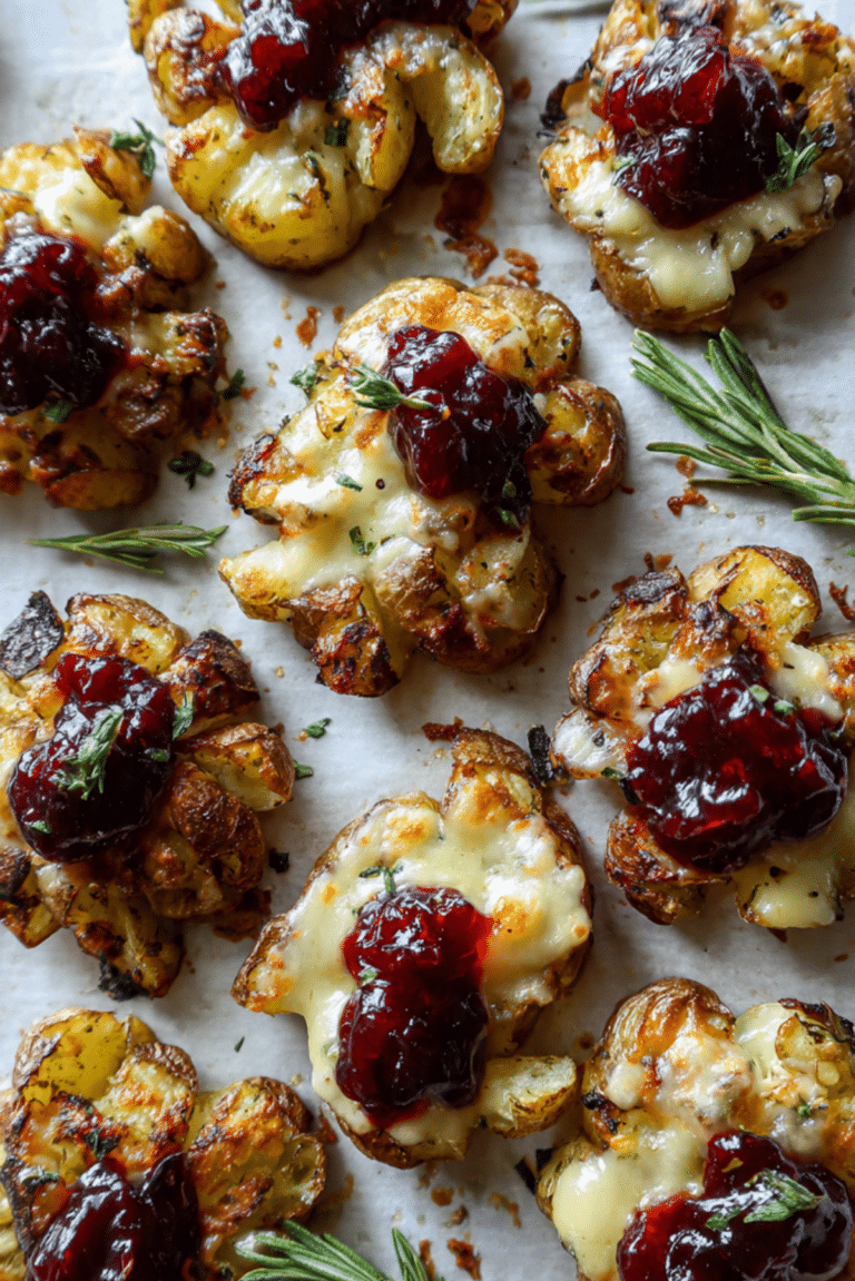 Cranberry Crispy Smashed Potato