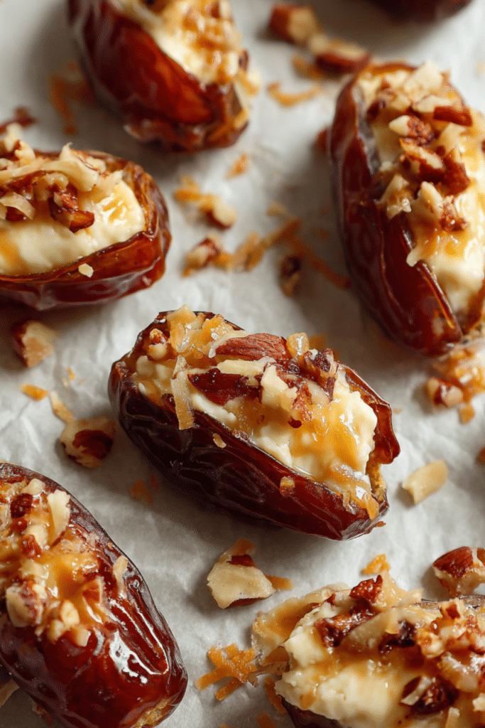 Coconut Cream Pie Stuffed Dates