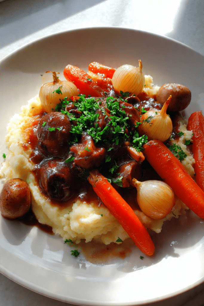 Mushroom Bourguignon