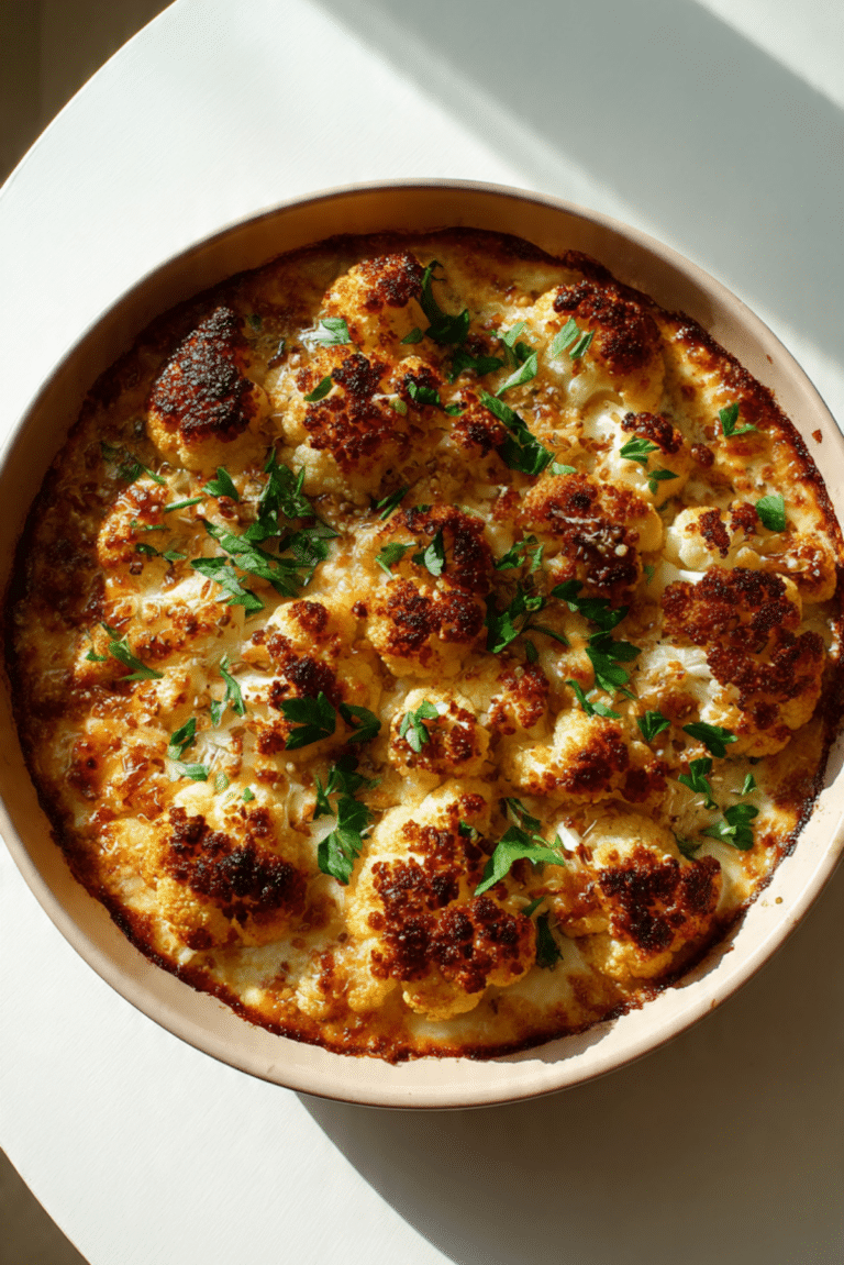 Ottolenghi's Cheese Mustardy Cauliflower