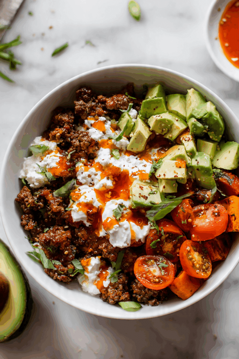 Hot Honey Beef Protein Bowls