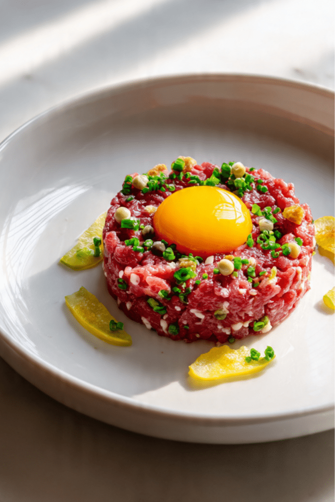 Steak Tartare with Beef Dripping Crisps