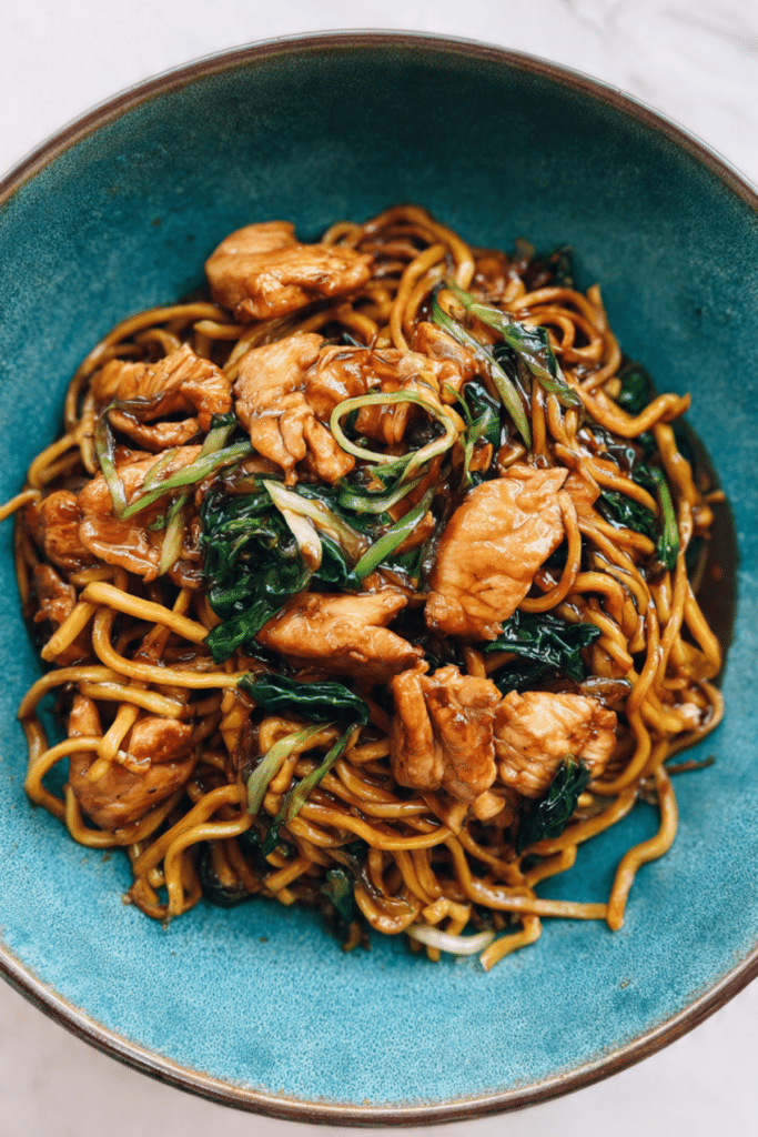Chicken Pan Fried Noodles