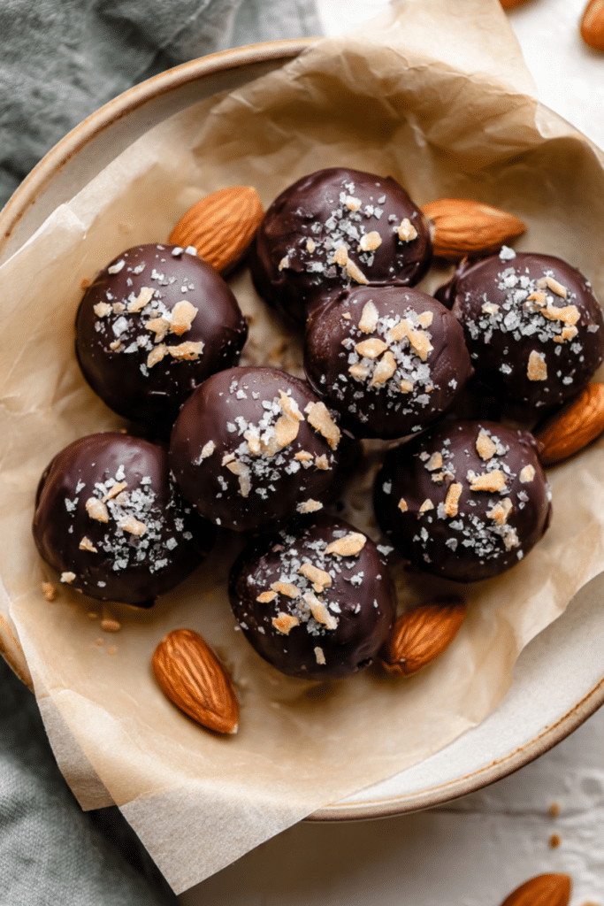 Salted Chocolate Date Truffles