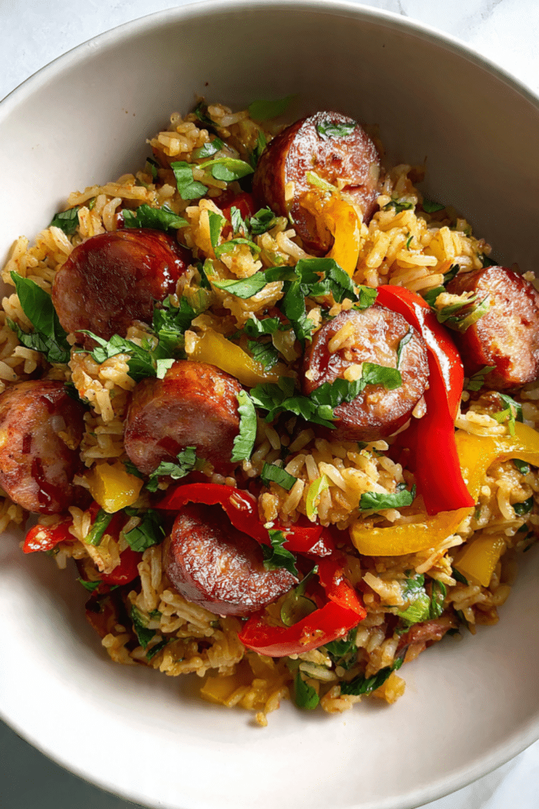 Cajun Sausage and Rice Skillet