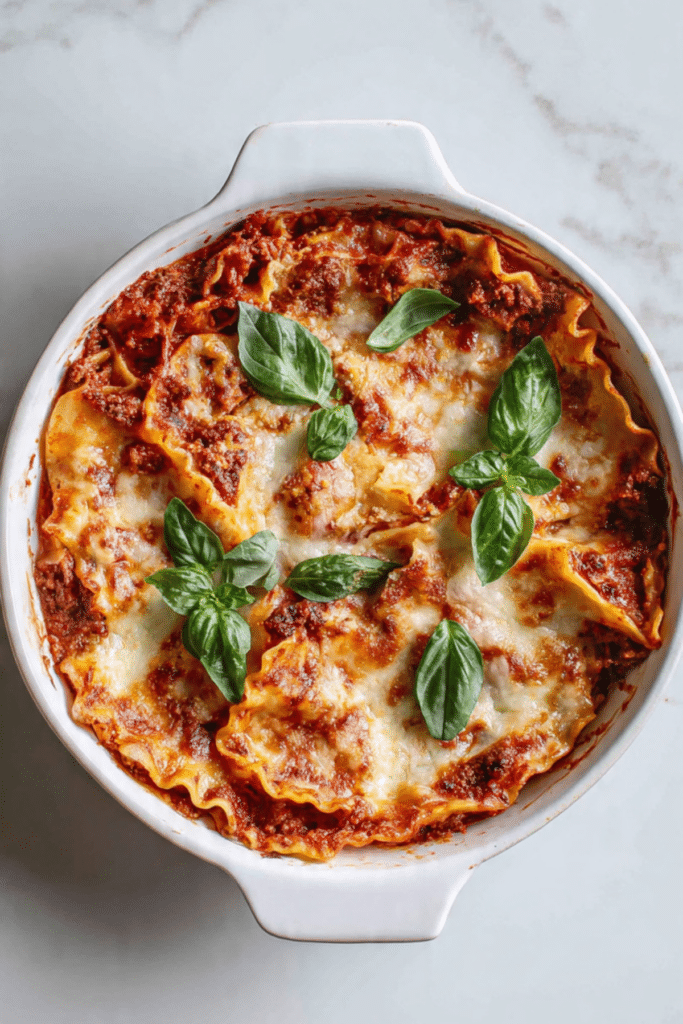 Cheese Pulled Beef One Pot Lasagna