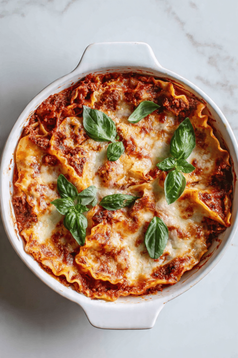 Cheese Pulled Beef One Pot Lasagna