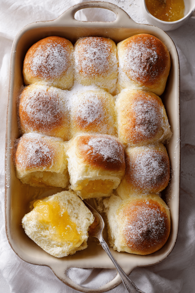 Buchteln with Apricot Jam