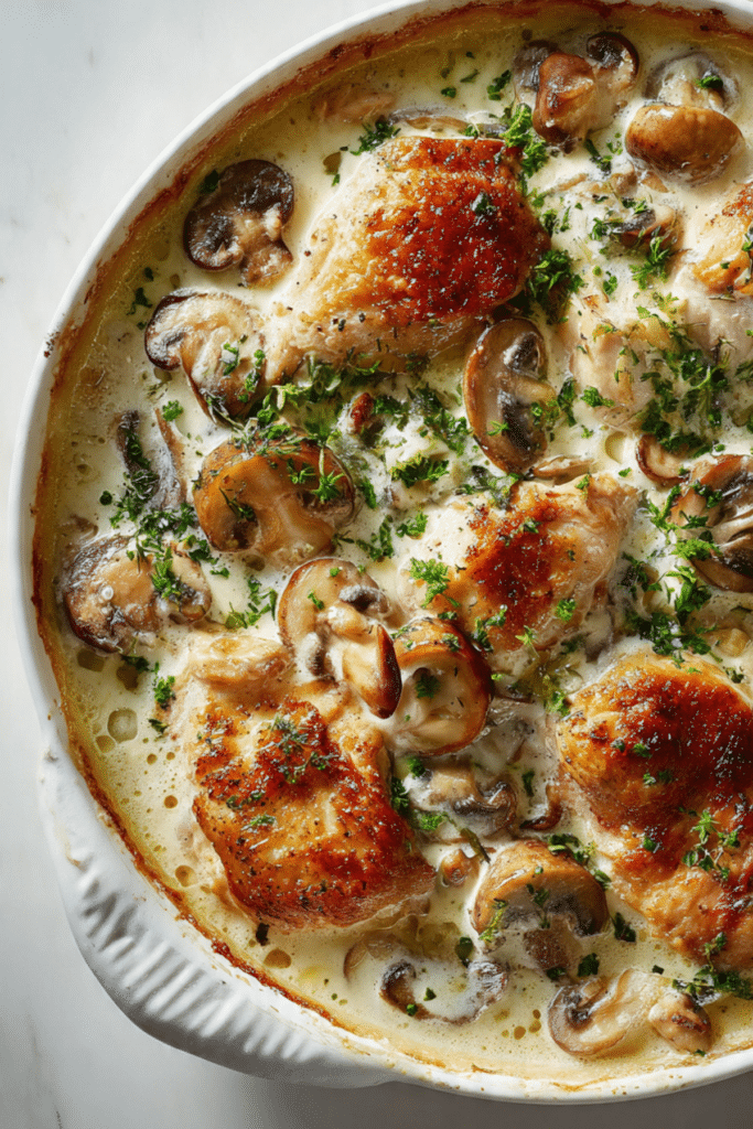 Creamy Chicken and Mushroom Casserole