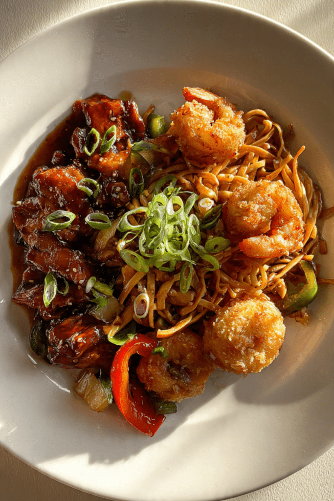 Teriyaki Chicken & Fried Shrimp