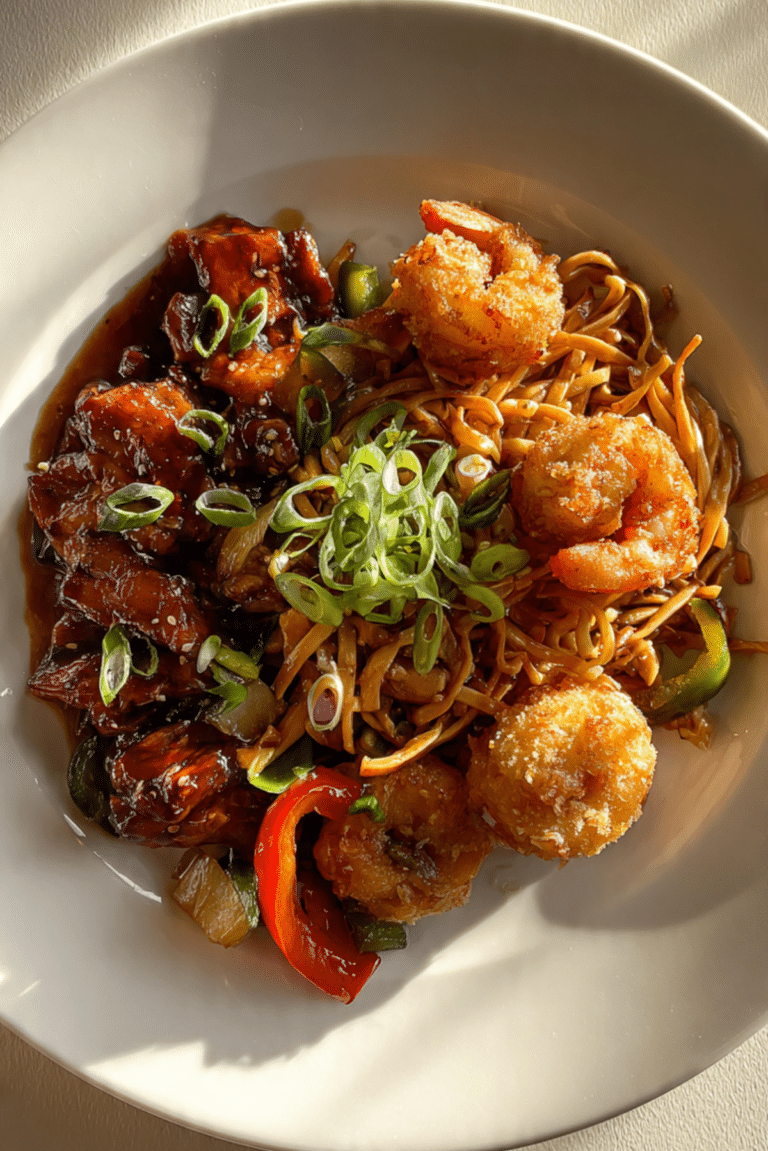 Teriyaki Chicken & Fried Shrimp