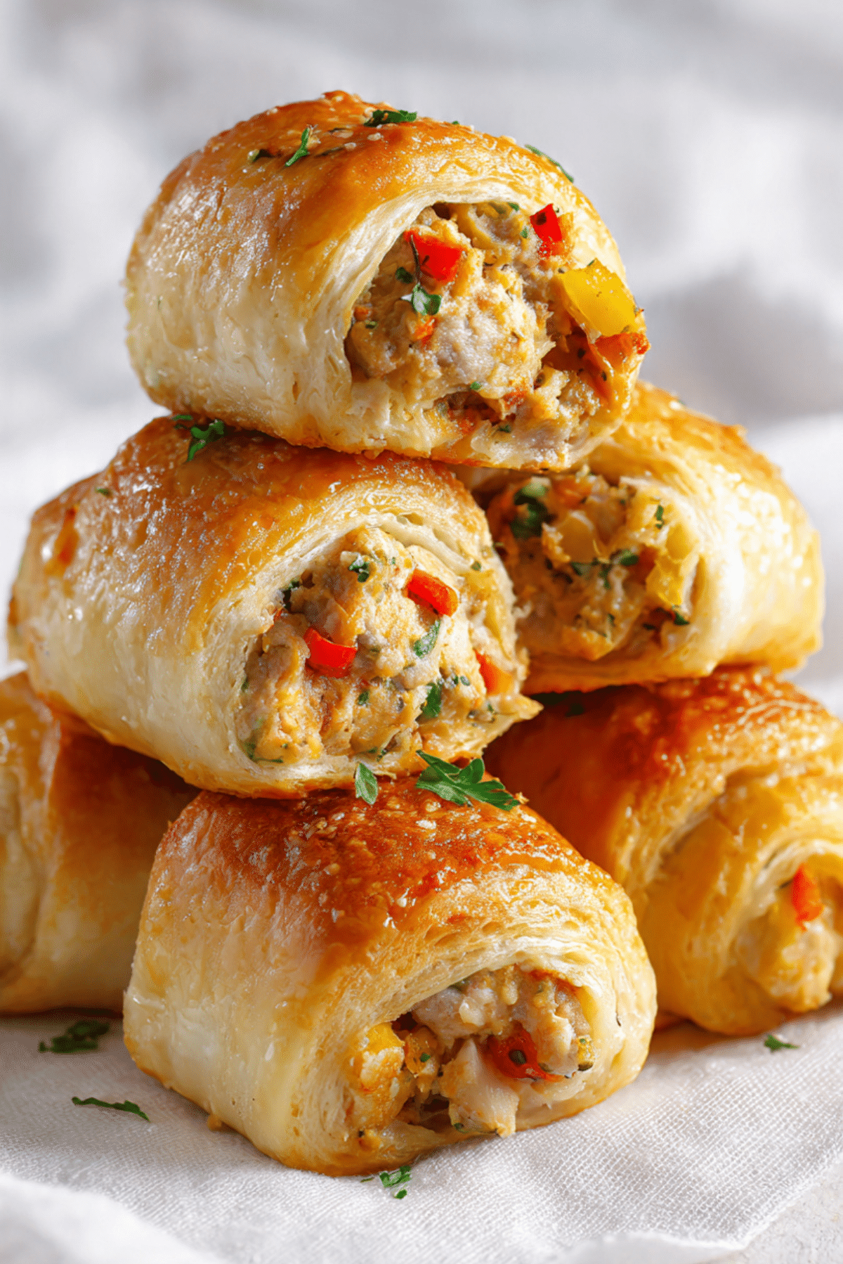 Bagel Chicken Sausage Crescent Rolls