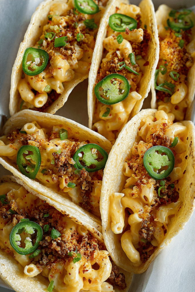 Spicy Mac and Cheese Tacos