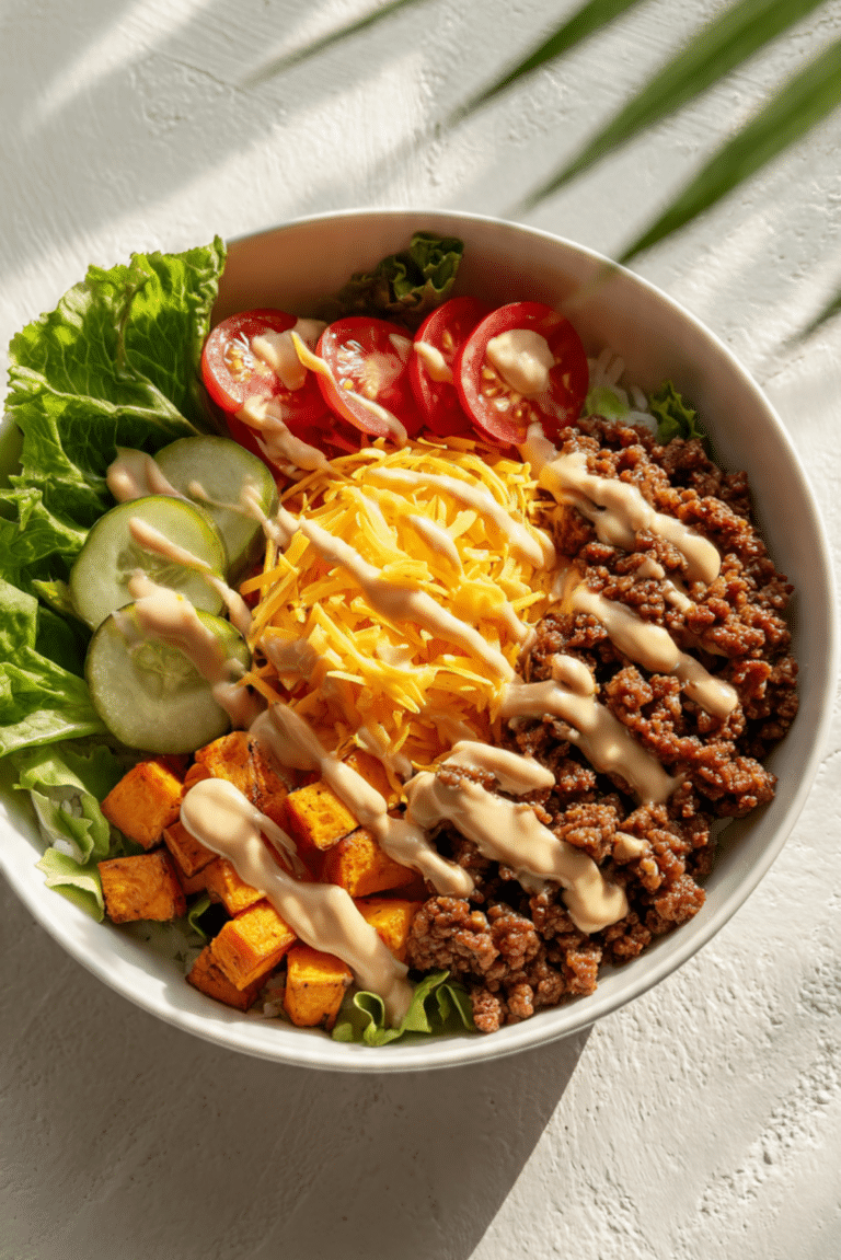 20-minute burger bowls