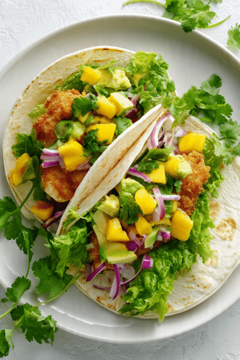 Fish Tacos w/ Mango Salsa