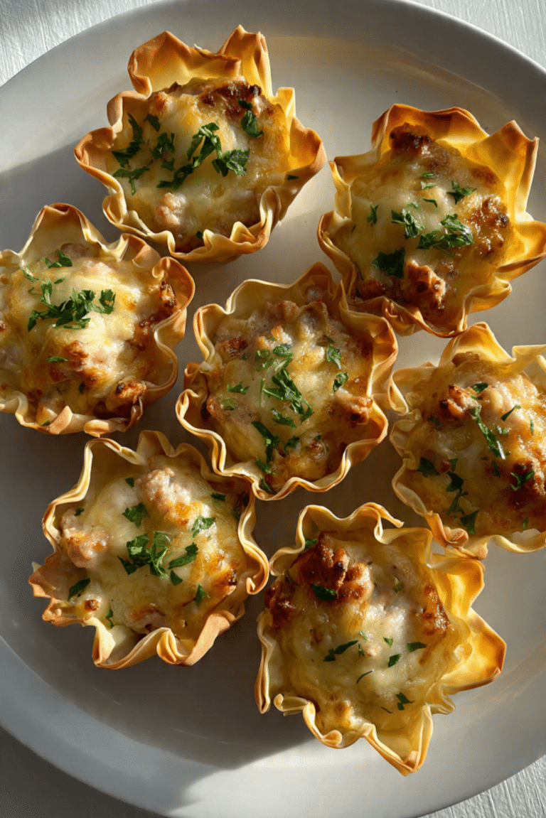 Chicken Sausage Cream Cheese Wontons