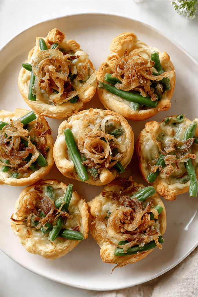 Green Bean Casserole Crescent Roll Cups