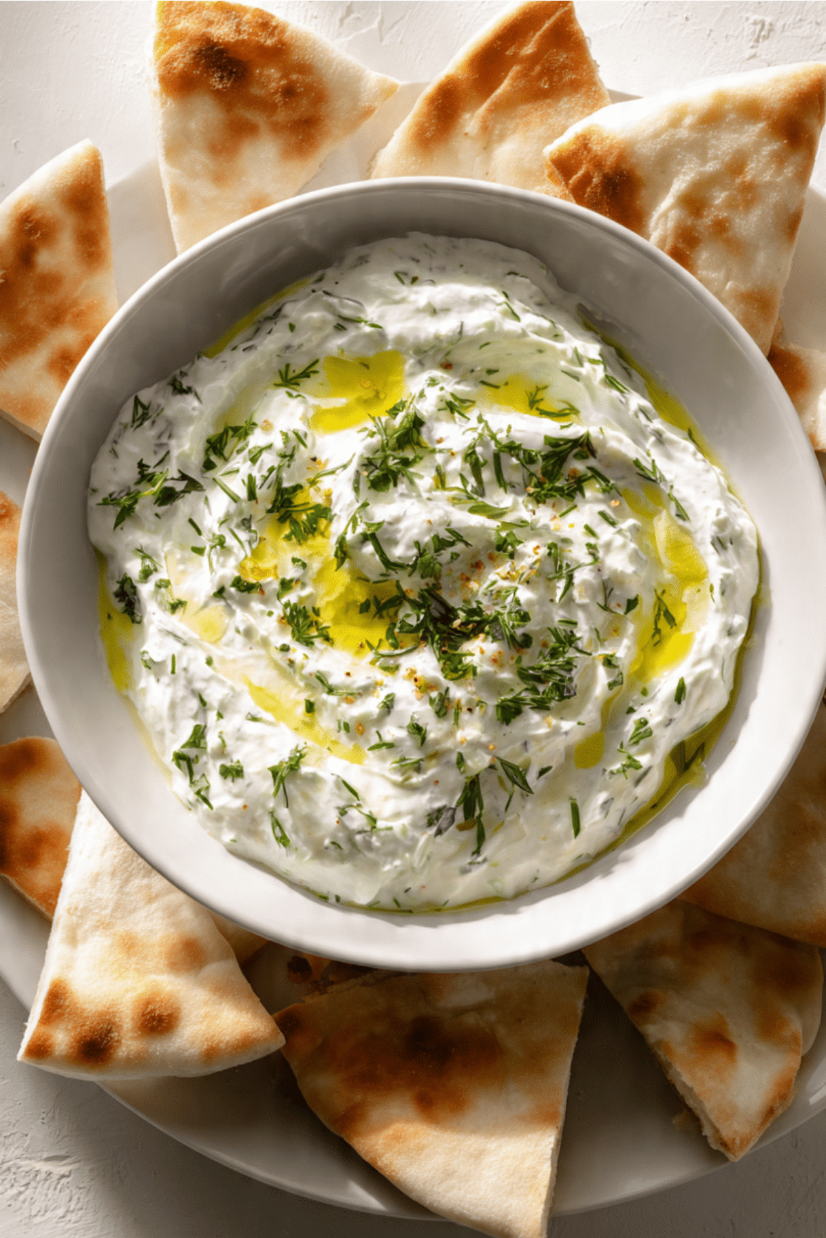 Homemade Tzatziki and Pita