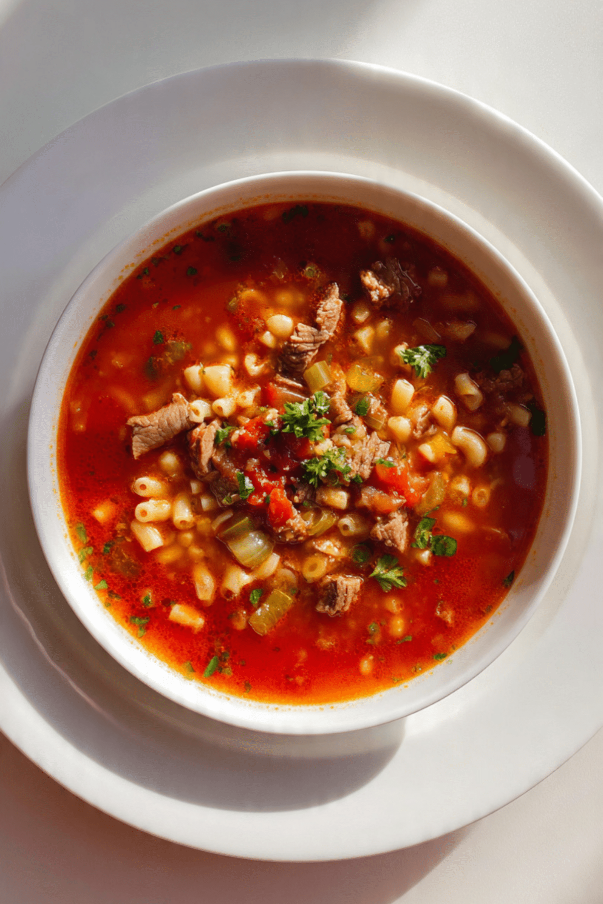Vegetable Soup with Pasta