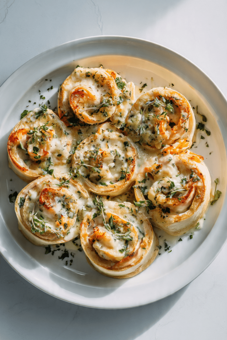 Salmon Alfredo Rolls