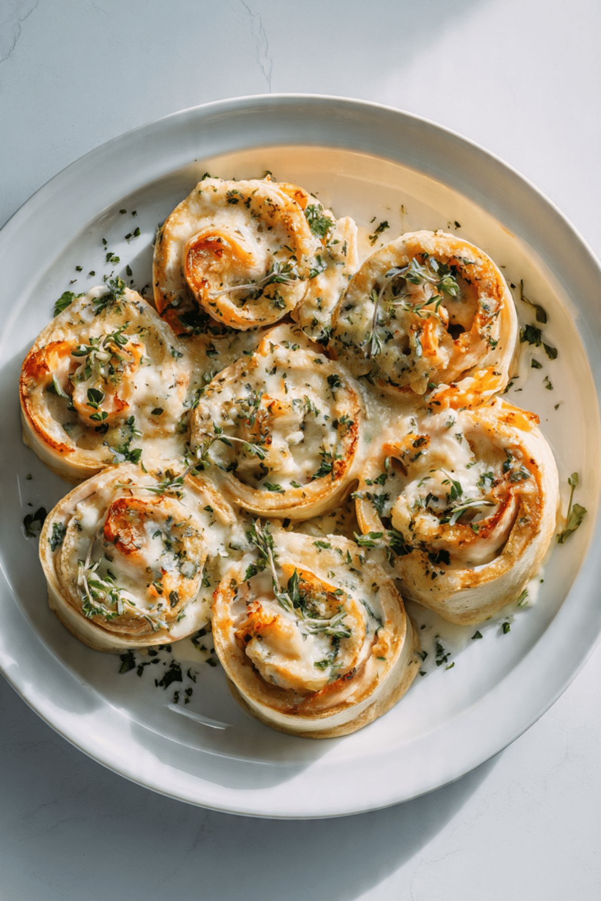 Salmon Alfredo Rolls