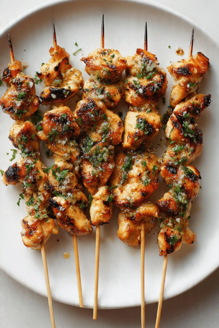 Chicken Scarpariello Skewers