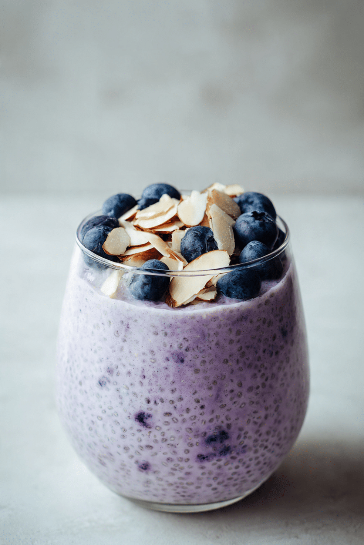 BLUEBERRY ALMOND VANILLA CHIA PUDDING