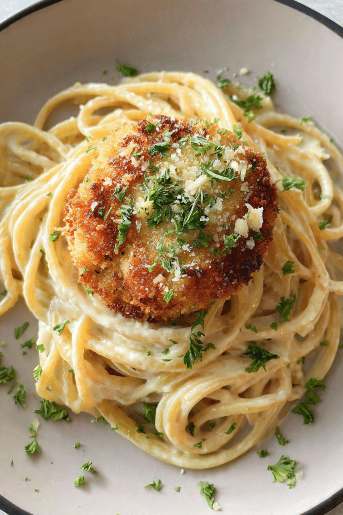 Roasted Garlic Bucatini Alfredo