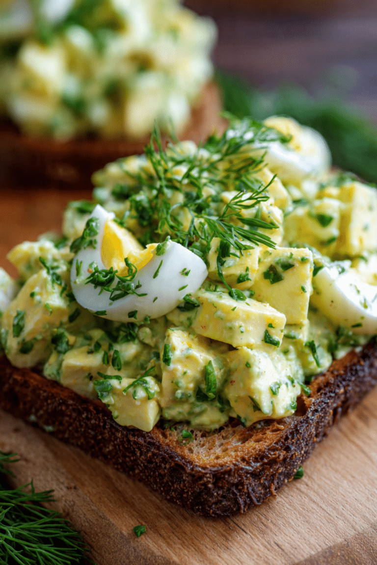 Green Goddess Egg Salad On Toast
