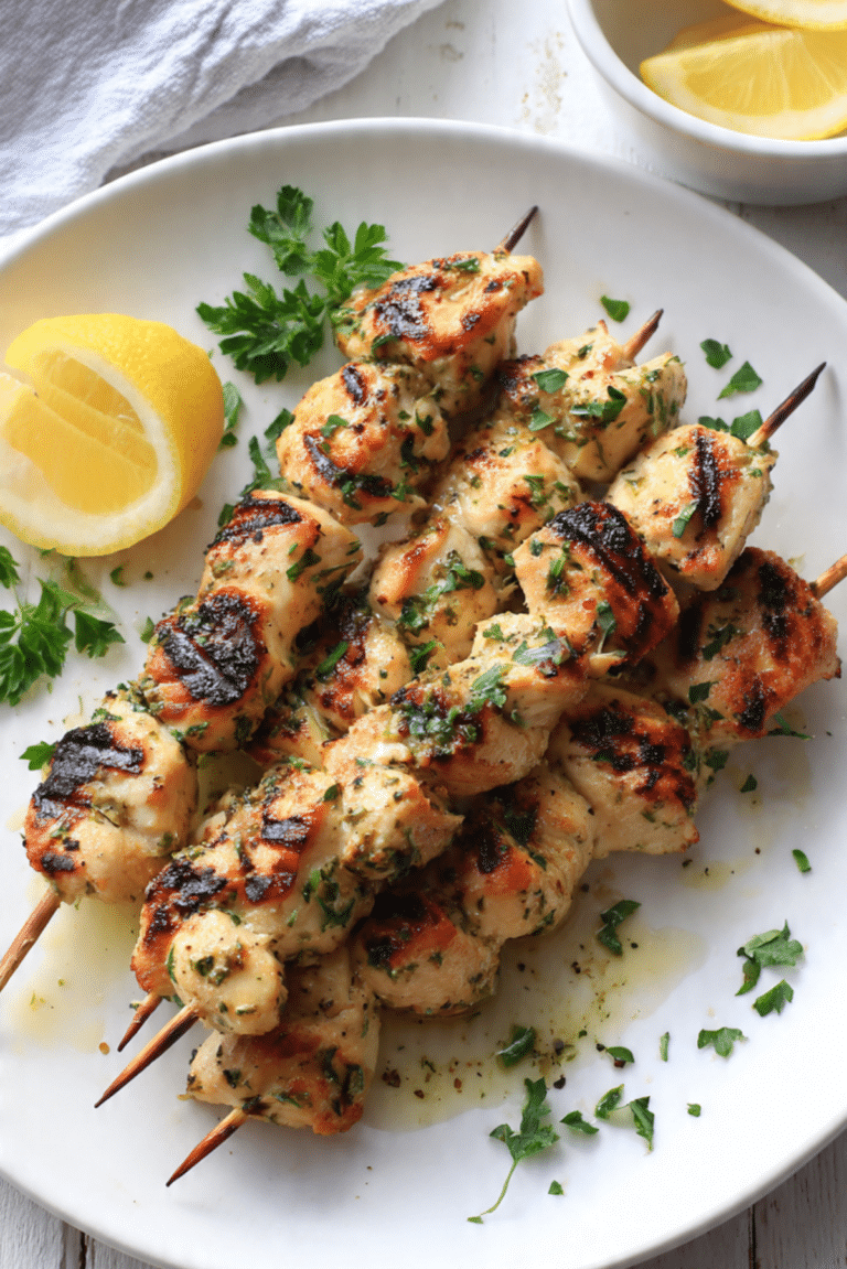 Lemon Garlic Chicken Spiedini