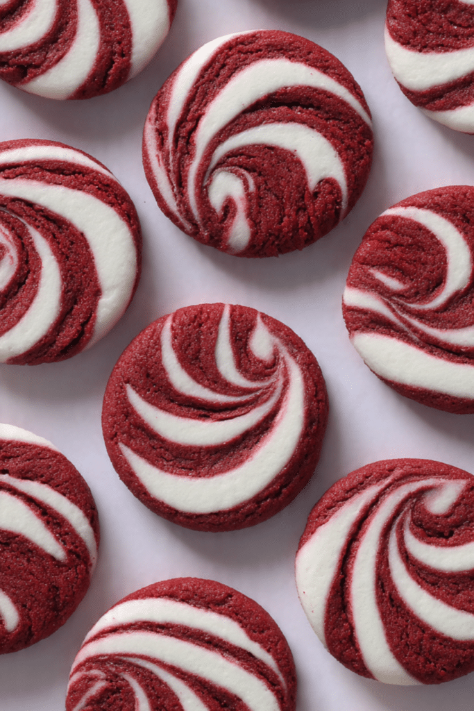Red Velvet Marshmallow Swirl Cookies