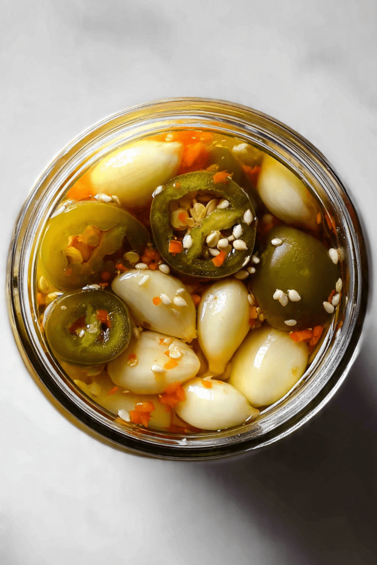 Marinated Garlic Jalapenos