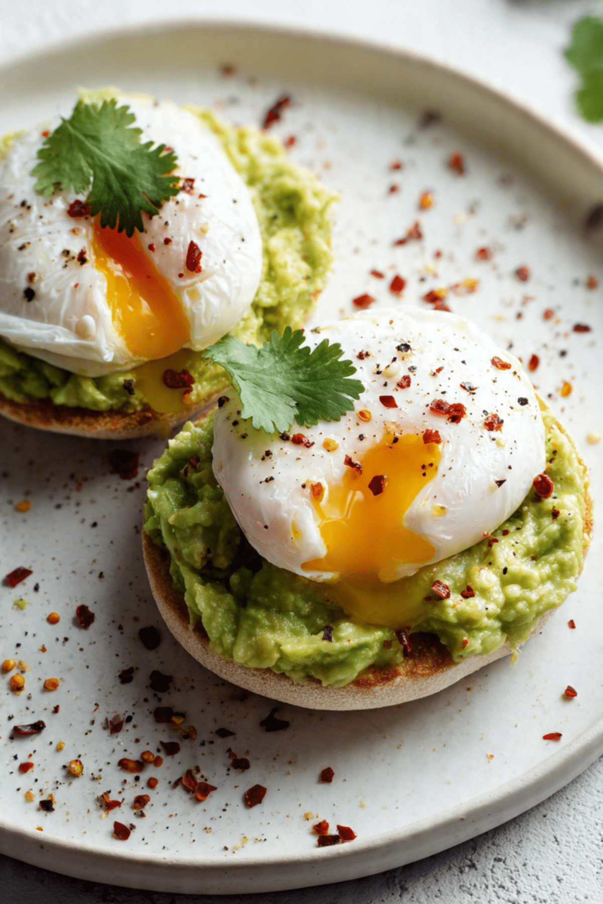 Smashed egg & avo bagel