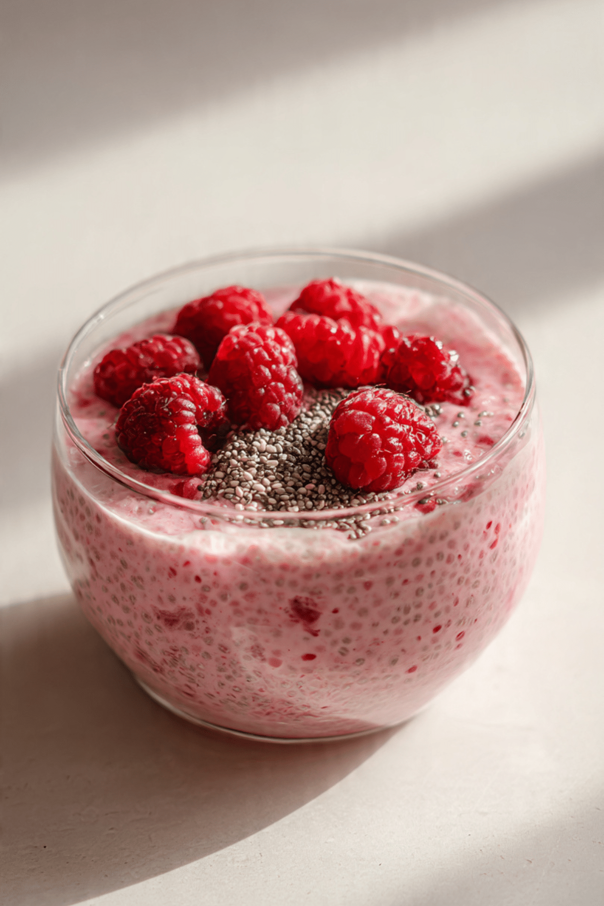 Vegan Raspberry Chia Pudding