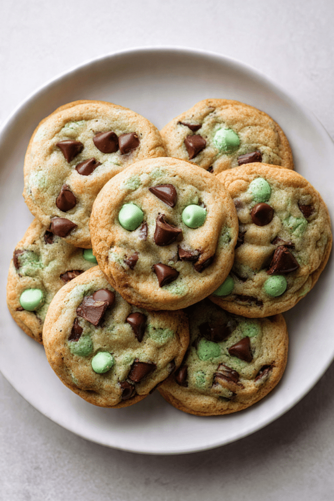 Mint Chocolate Chip Cookies