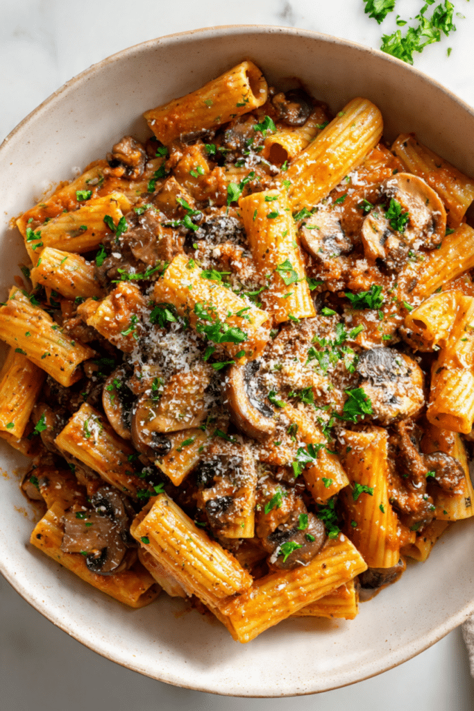 Sausage & Basil Rigatoni