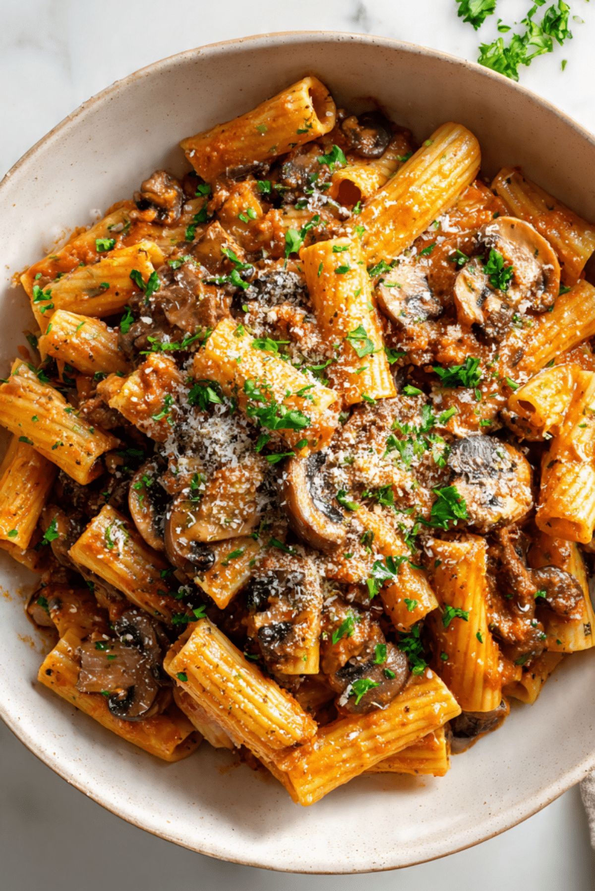 Sausage & Basil Rigatoni