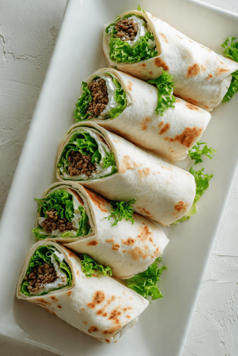 Beef Stuffed Lavash Wraps