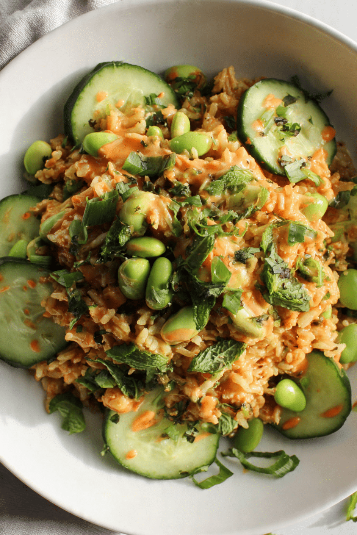 Crispy Rice Salad with Creamy Sweet Chilli