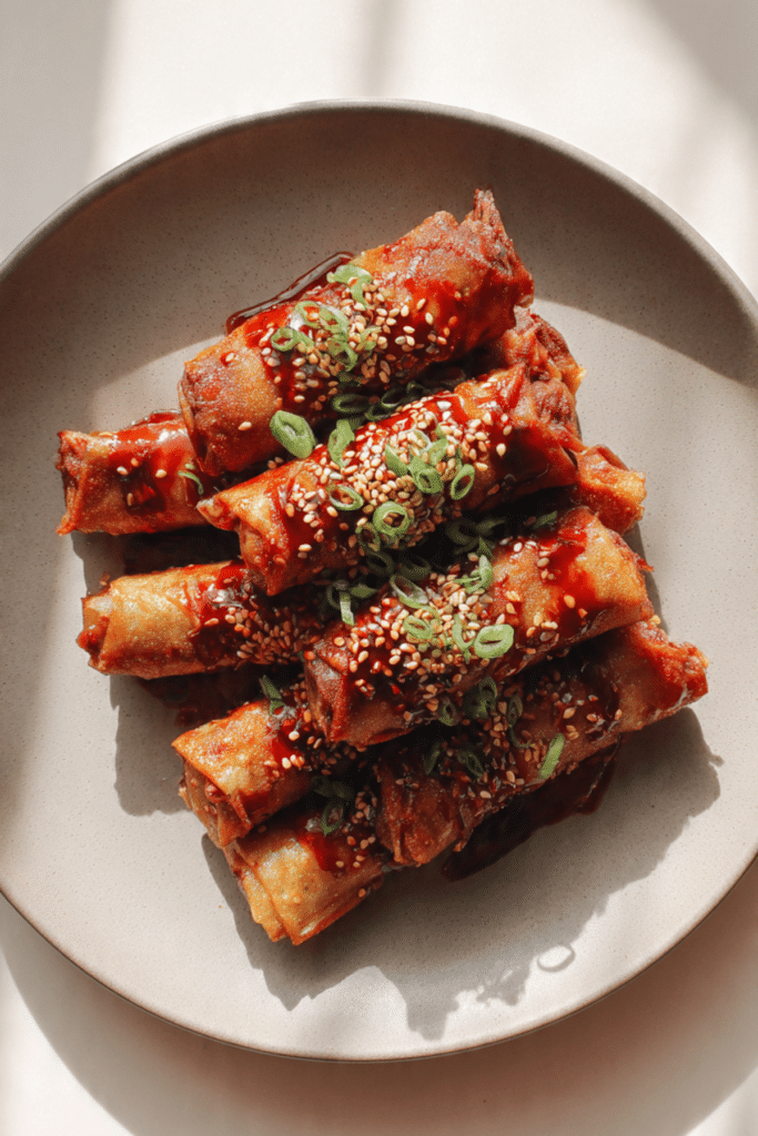 Buldak Carbonara Spring Rolls