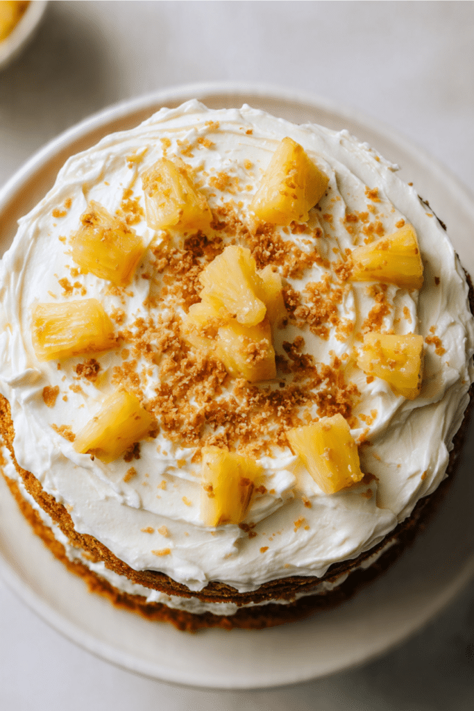 Pineapple cake with cream cheese