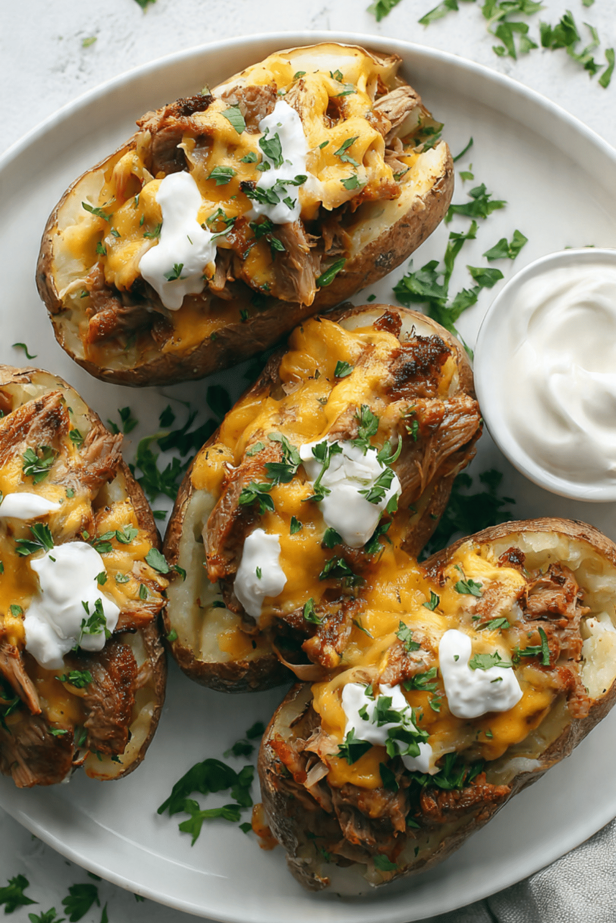 Stuffed Chicken and Steak Potatoes