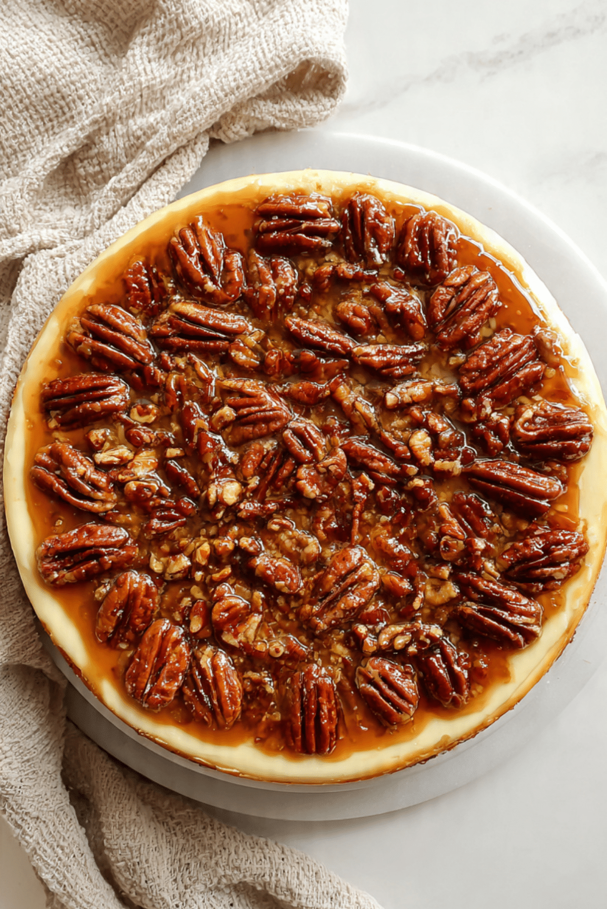 Pumpkin pecan cheesecake