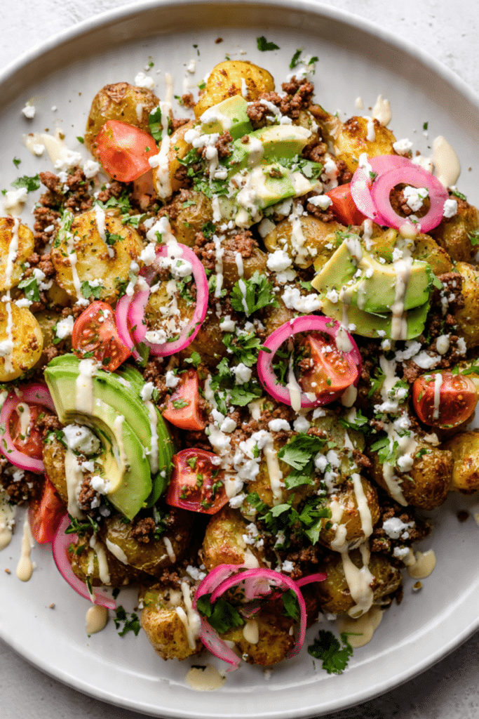 SMASHED POTATO TACO SALAD