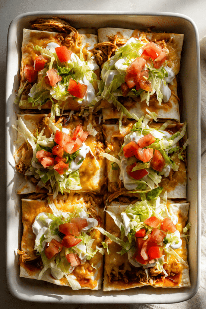 Chicken Crunchwrap Casserole