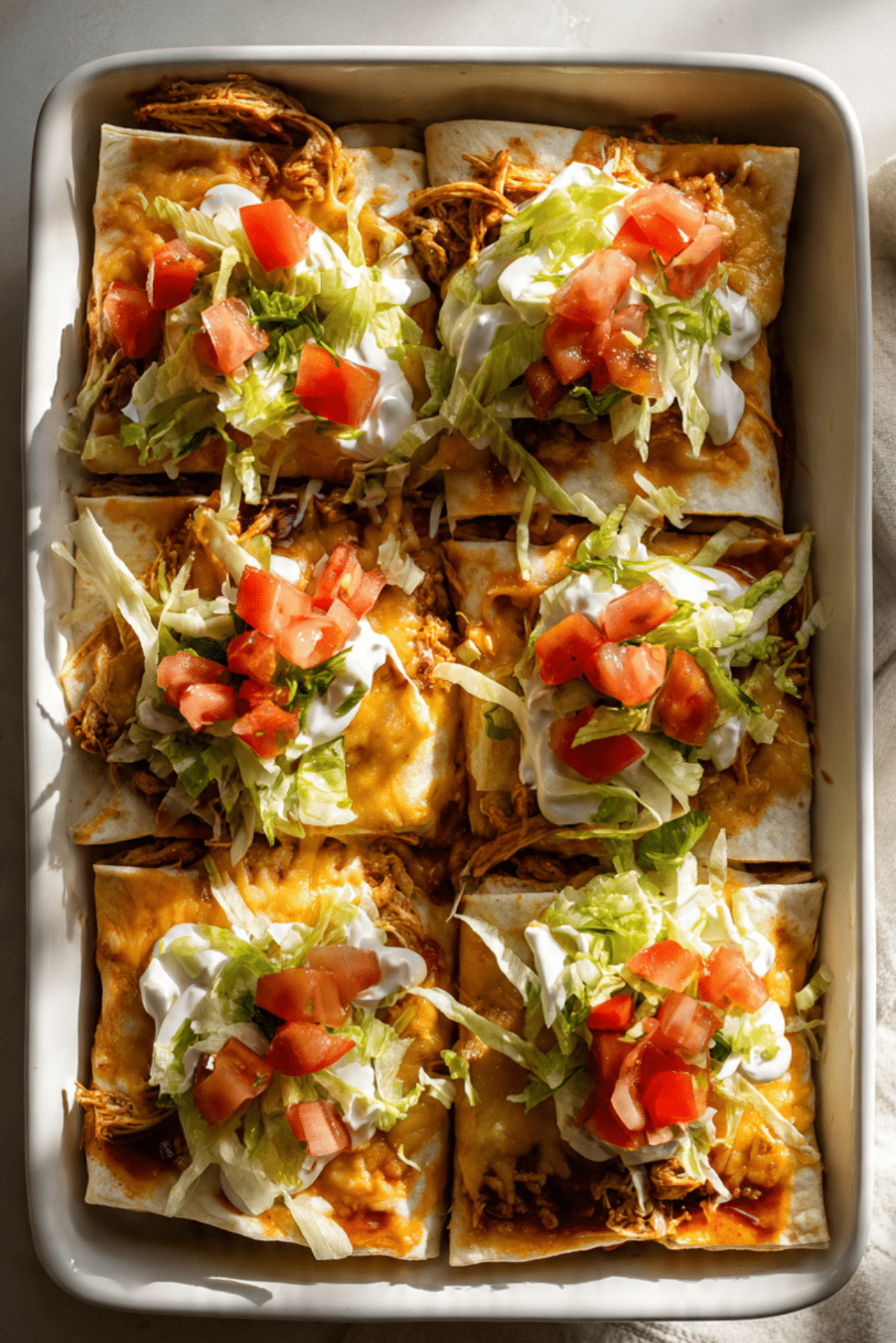 Chicken Crunchwrap Casserole